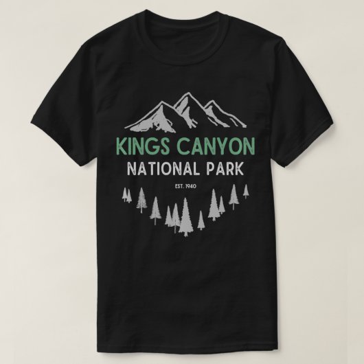 Kings Canyon National Park Est 1940  Califo T-shirt (Design voorkant)