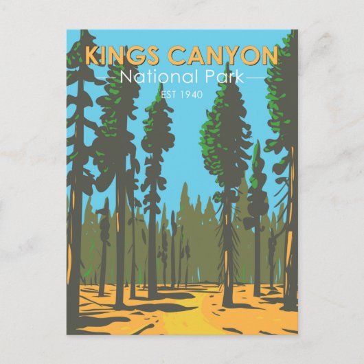 Kings Canyon National Park General Grant Briefkaart (Voorkant)