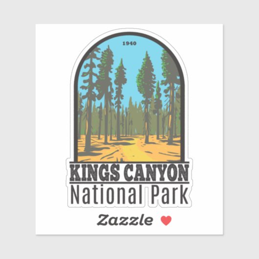 Kings Canyon National Park General Grant Sticker (Vel)