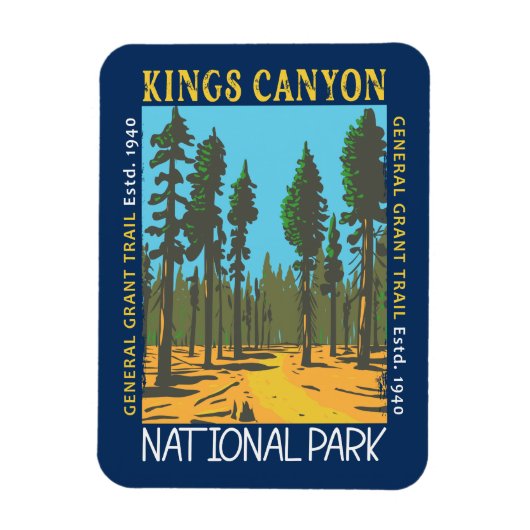 Kings Canyon National Park General Grant Trail Magneet (Verticaal)