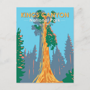 Kings Canyon National Park General Grant Tree Briefkaart