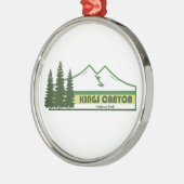 Kings Canyon National Park Green Stripes Metalen Ornament (Links)