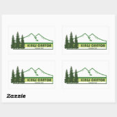 Kings Canyon National Park Green Stripes Rechthoekige Sticker (Vel)