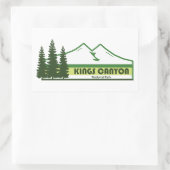 Kings Canyon National Park Green Stripes Rechthoekige Sticker (Tas)