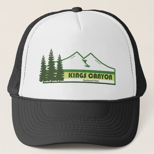 Kings Canyon National Park Green Stripes Trucker Pet (Voorkant)