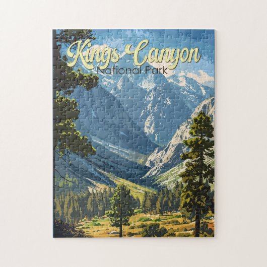 Kings Canyon National Park Illustratie Reiskunst Legpuzzel (Verticaal)