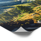 Kings Canyon National Park Illustratie Reiskunst Poster (Hoek)