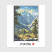 Kings Canyon National Park Illustratie Reiskunst Sticker (Vel)