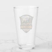 Kings Canyon National Park Illustratie Retro Art Glas (Achterkant)