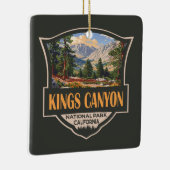 Kings Canyon National Park Illustratie Retro Art Keramisch Ornament (Rechts)