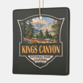 Kings Canyon National Park Illustratie Retro Art Keramisch Ornament (Links)