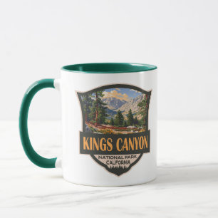 Kings Canyon National Park Illustratie Retro Art Mok