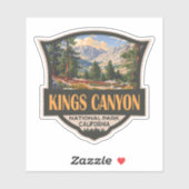 Kings Canyon National Park Illustratie Retro Art Sticker (Vel)