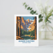 Kings Canyon National Park illustratie retro Vaca Briefkaart (Staand voorkant)