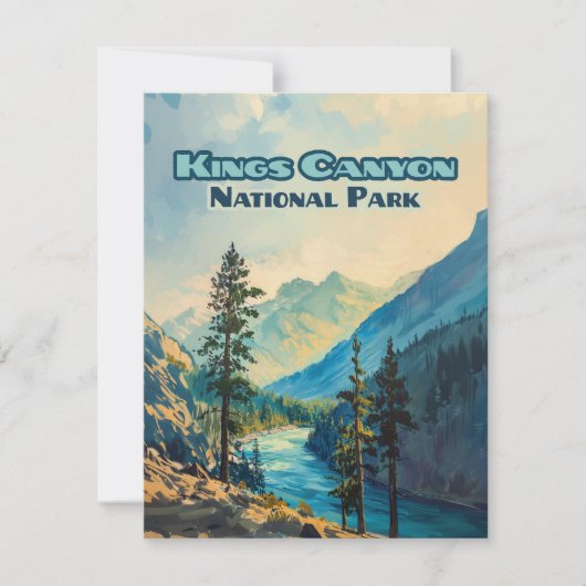 Kings Canyon National Park is de  Kaart van Califo (Voorkant)