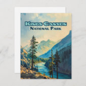 Kings Canyon National Park is de  Kaart van Califo (Voorkant / Achterkant)