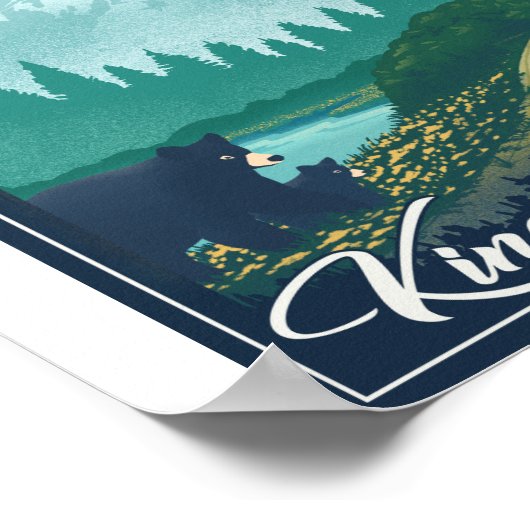 Kings Canyon National Park Litho Artwork Poster (Hoek)