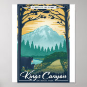 Kings Canyon National Park Litho Artwork Poster (Voorkant)