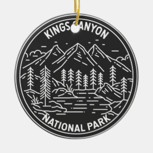 Kings Canyon National Park Monoline Keramisch Ornament