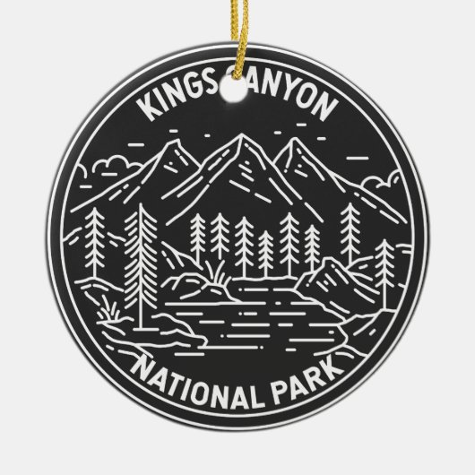 Kings Canyon National Park Monoline Keramisch Ornament (Voorkant)