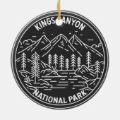 Kings Canyon National Park Monoline Keramisch Ornament (Achterkant)