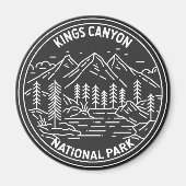 Kings Canyon National Park Monoline Magneet (Voorkant)