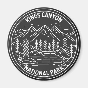 Kings Canyon National Park Monoline Magneet