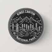 Kings Canyon National Park Monoline Ronde Button 5,7 Cm (Voorkant)