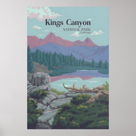 Kings Canyon National Park Reisposter Poster (Voorkant)