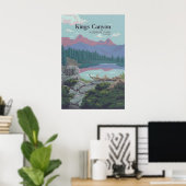Kings Canyon National Park Reisposter Poster (Thuiskantoor)