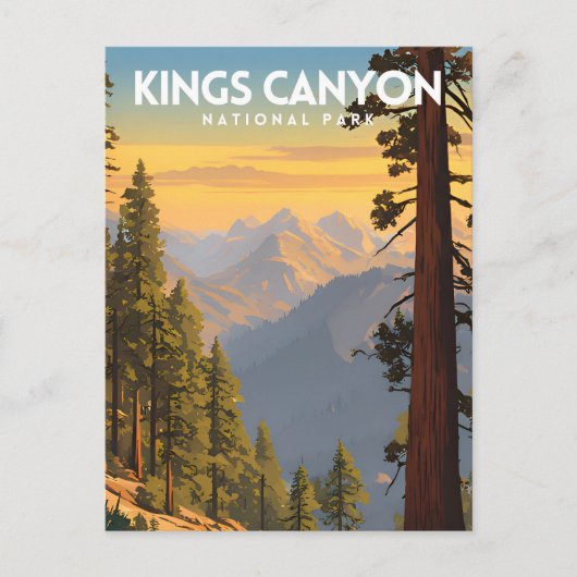 Kings Canyon National Park Reizen Briefkaart (Voorkant)