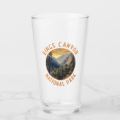 Kings Canyon National Park Retro Noodcirkel Glas (Voorkant)