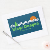 Kings Canyon National Park Retro Rechthoekige Sticker (Envelop)