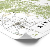 Kings Canyon National Park Retro Street Map Poster (Hoek)