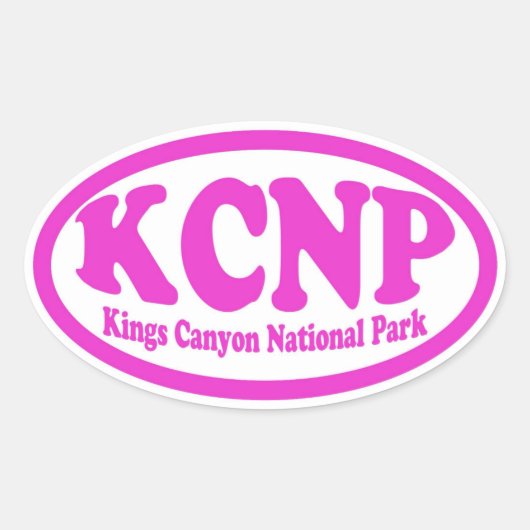 Kings Canyon National Park roze ovale sticker (Voorkant)