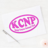 Kings Canyon National Park roze ovale sticker (Envelop)