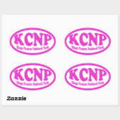 Kings Canyon National Park roze ovale sticker (Vel)