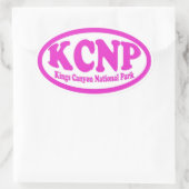 Kings Canyon National Park roze ovale sticker (Tas)