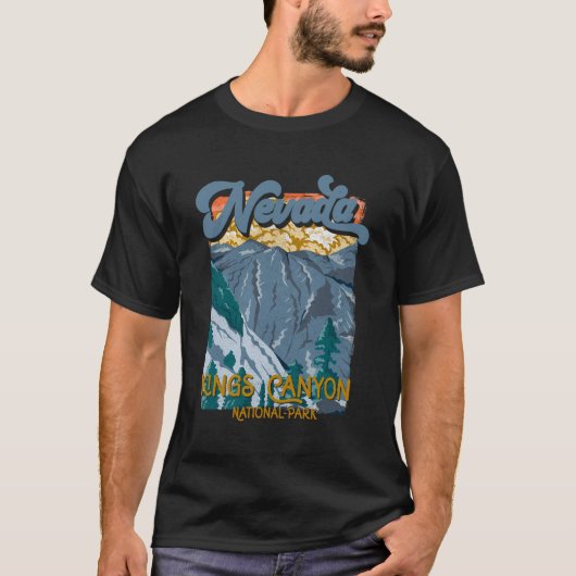 Kings Canyon National Park Silver Nevada State NV T-shirt (Voorkant)