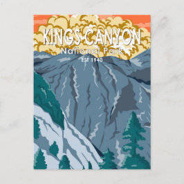Kings Canyon National Park Sunset  Briefkaart