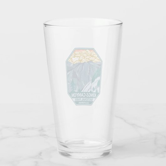 Kings Canyon National Park Sunset  Glas (Achterkant)