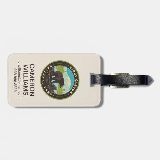 Kings Canyon National Parks Bagagelabel (Achterkant horizontaal)