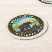 Kings Canyon National Parks Ronde Kartonnen Onderzetter (Gebogen)