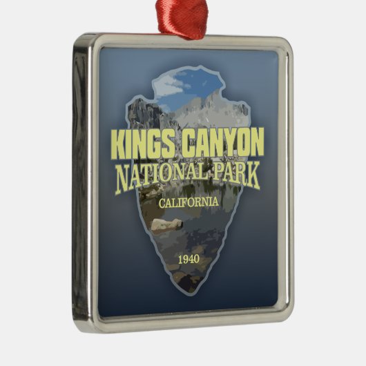 Kings Canyon NP (pijlpunt) Metalen Ornament (Rechts)