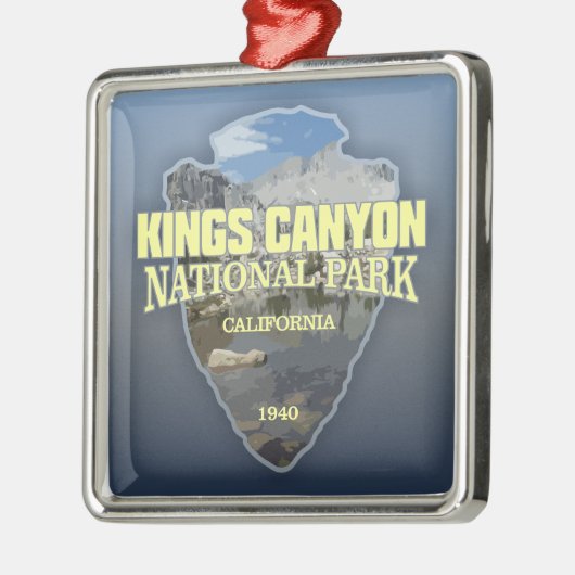Kings Canyon NP (pijlpunt) Metalen Ornament (Links)