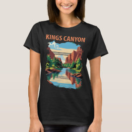 Kings Canyon Riviervallei Retro Reis T-shirt
