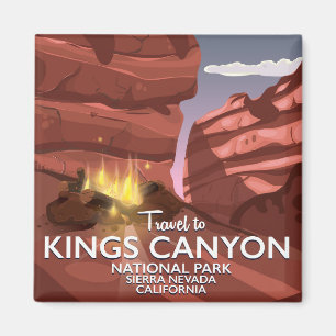 Kings Canyon Sierra Nevada Reisposter Magneet