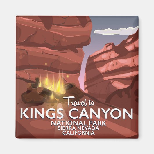 Kings Canyon Sierra Nevada Reisposter Magneet (Voorkant)