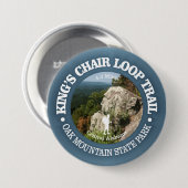 King's Chair Loop (rood) Ronde Button 7,6 Cm (Voorkant /achterkant)