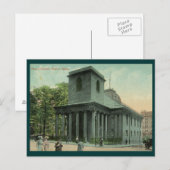 King's Chapel, Vintage van Boston Briefkaart (Voorkant / Achterkant)